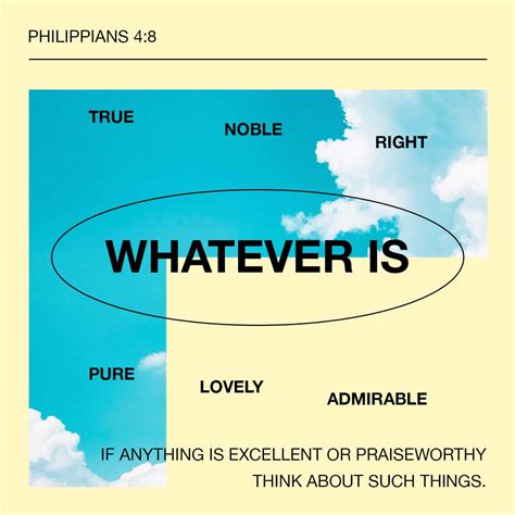 whatever is good whatever is pure esv|Philippians 4:8–9; Philippians 4:1 .
